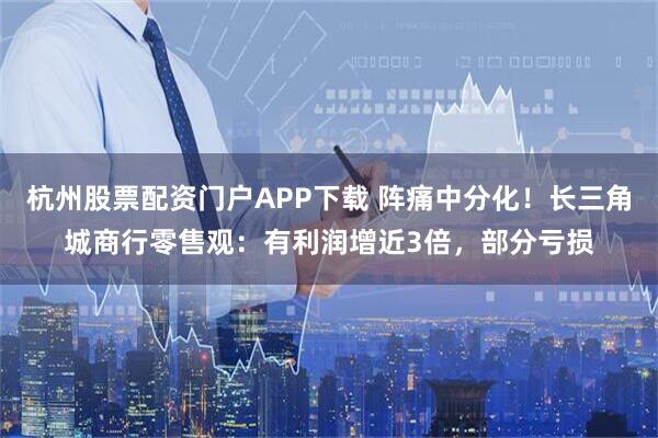 杭州股票配资门户APP下载 阵痛中分化！长三角城商行零售观：有利润增近3倍，部分亏损